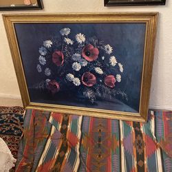 Popeye And White Flower Painting 