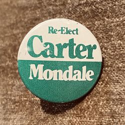 Vintage 1980 Cárter Móndale Campaign Button memorabilia 