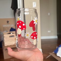 Glass Mushroom Cup 