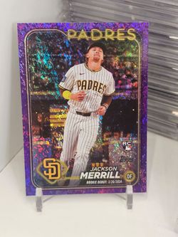 Jackson merrill topps /799 purple refractor padres rookie