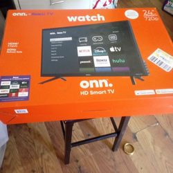 24 "/ 720p   Onn.  ROKU TV * HD SMART TV  Brand New  In the box