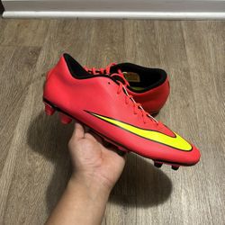 Nike Mercurial Vortex II FG Low Soccer Cleats Hyper Punch 651647 690 Mens Sz 13