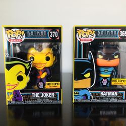 Batman & Joker blacklight Funko Pops
