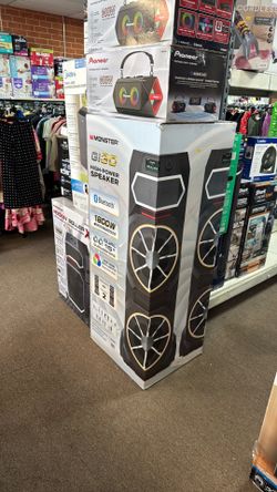 Monster 6 feet tall speaker tower touchscreen