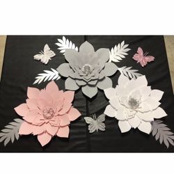 Flores Y Mariposas de Papel .