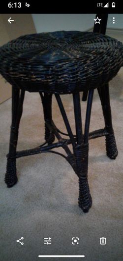 CUTE WICKER STOOL $20.