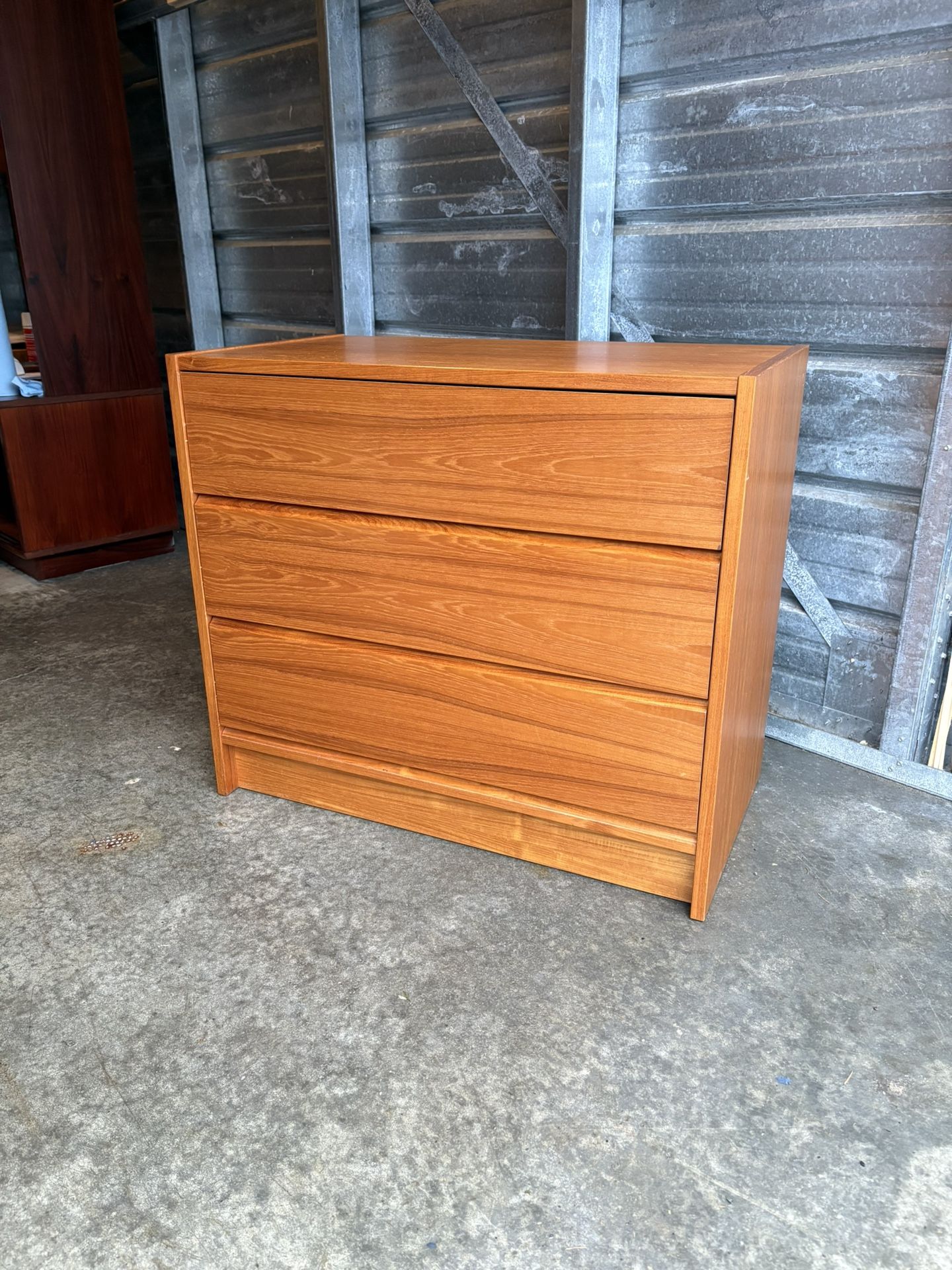 Mid Century Modern Danish Teak 3 Drawer Dresser