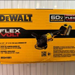 🚨🔥Dewalt FLEXVOLT 60V MAX 4.5-6” Grinder Kit w/ 1 FLEXVOLT 9.0Ah Battery, Charger & Bag