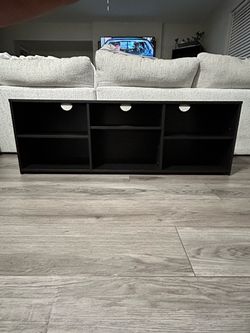 Black 6-Cubby TV Stand / Storage Shelf
