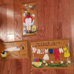 Hand Painted Laundry Room Art