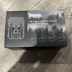 Vikeri 4K 32MP Trail Camera, Game Camera with Night Vision 0.1s Trigger Time Motion Activated 120°Wide Lens, IP66 Hunting Camera with 40pcs No Glow In