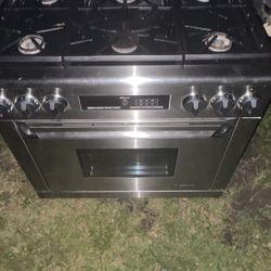 DACOR - ER36/NG, 36-inch, Freestanding Dual-Fuel convection Range, chrome 