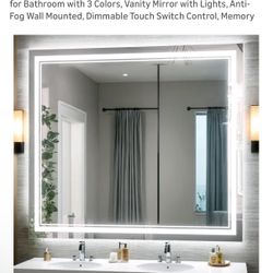 LED Bathroom Mirror 48x32 Inch
