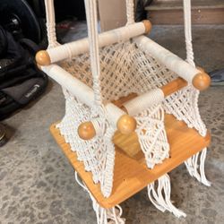 Macrame Aesthetic Baby Swing 