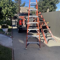 Excellent Condition, 8 Feet Fiberglass Ladders
