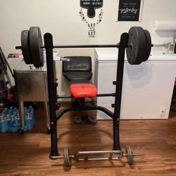 weight bench curling bar…