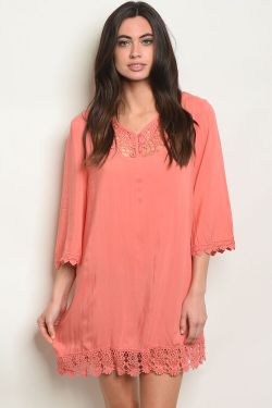 Salmon short dress