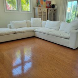 Living Spaces Utopia 3-piece Sectional Sofa Couch With Bumper Chaise