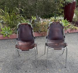 Pair Of Charlotte Perriand “Les Arcs” Side Chairs