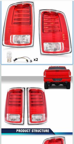 PIT66 LED Tail Lights Fit Dodge Ram 2013 2014 2015 2016 2017 2018 Fit 2013-2018 Dodge Ram Rear Lamp Brake Drive & Passenger Side Taillights Assembly-I