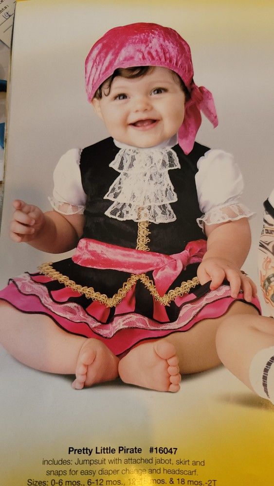 Infant Girl Pirate Halloween Costume 