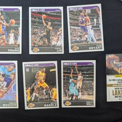 L A Lakers Arena Exclusive 2015 Panini NBA Hoops Set of 6  w/RARE Kobe Bryant