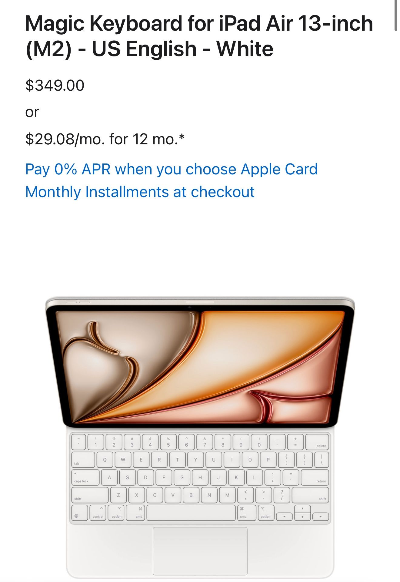 iPad Air 13 inch Magic Keyboard