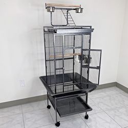 (NEW) $130 Large 61” Parrot Bird Cages with Rolling Stand for Cockatiels Parrot Parakeet Lovebird Finch 