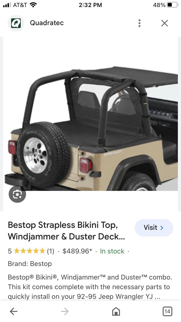 Bikini Top For Jeep Wrangler TJ