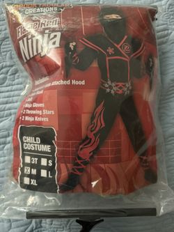 Boys Ninja Costume 8-10 Years Old