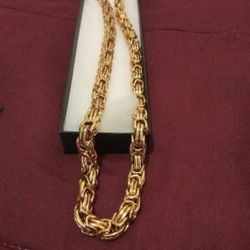 Byzantine Chain 14Kt. Gold over Sterling Silver