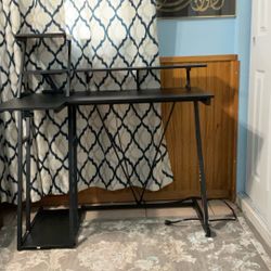 Korfile Gaming Desk  Black 39 In