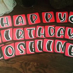 Handmade Custom made Happy Birthday Banners