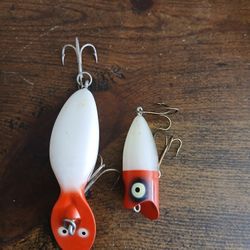 Heddon 2 Lot Tadpolly Spook And Tiny Lucky 13