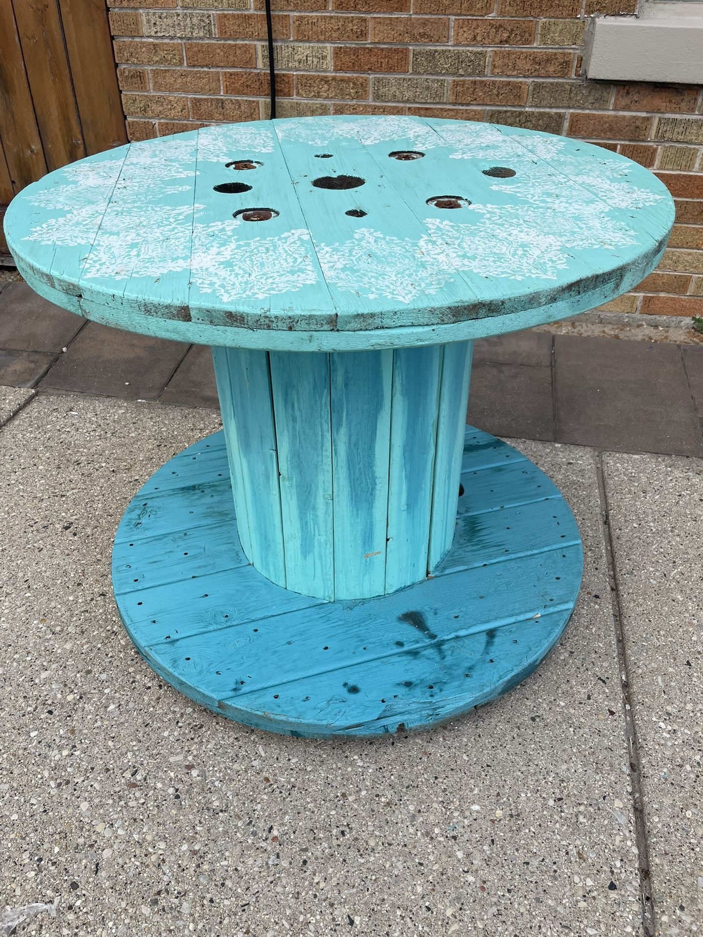 3 Ft W Wood Patio Deck 🍹 Table 29” H 🚚 extra Mesa de terraza para patio