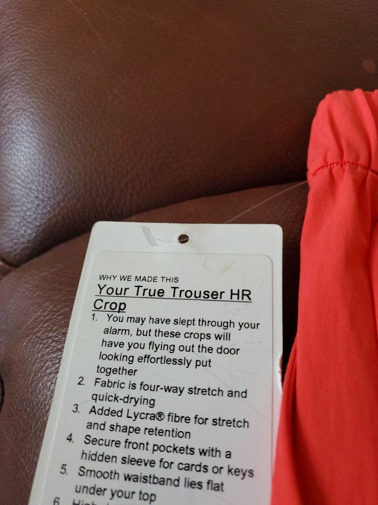 Lululemon Your TRUE TROUSER HR CROP