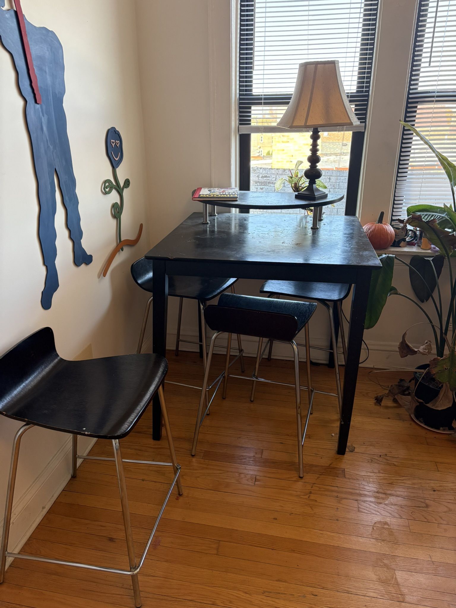 Black Dinning Room With chairs