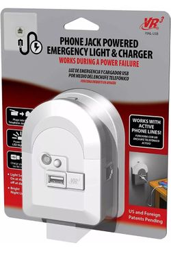 Phone Jacked powered emergency light and charger