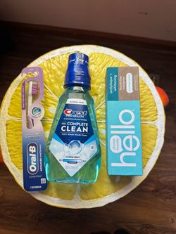 Oral-B Toothbrush, Crest Mouthwash & Hello Toothpaste Bundle