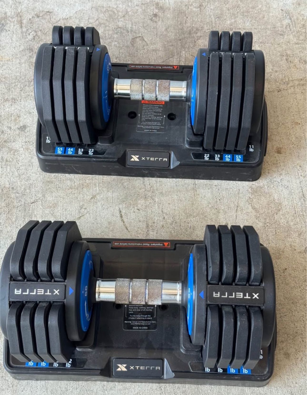 Xterra Adjustable Dumbbells Set 55 LBS