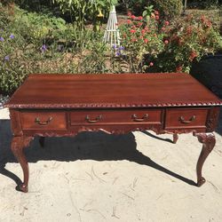 30”x30”x60” Queen Anne Antique-like Wooden 3-drawer Desk/Table - Compare @$300+