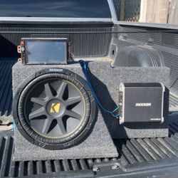 12 inch kicker sub with amp and dual stereo