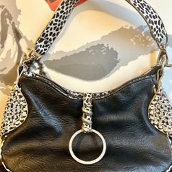 Blue Elegance Animal Print Purse 