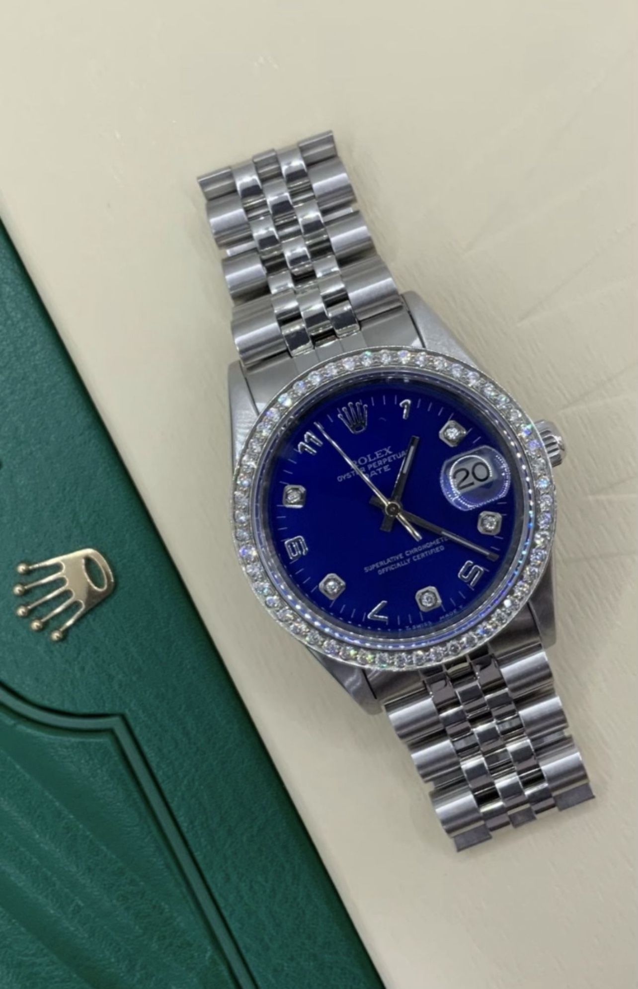 Rolex Datejust 36mm Royal Blue VVS DIAMONDS DIAL & VVS DIAMOND BEZEL