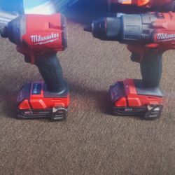 Inpacto Milwaukee 18 VL FUEL BRUSHLESS Y Drill HAMMER Milwaukee Fuel BRUSHLESS Con Vateria Incluído 