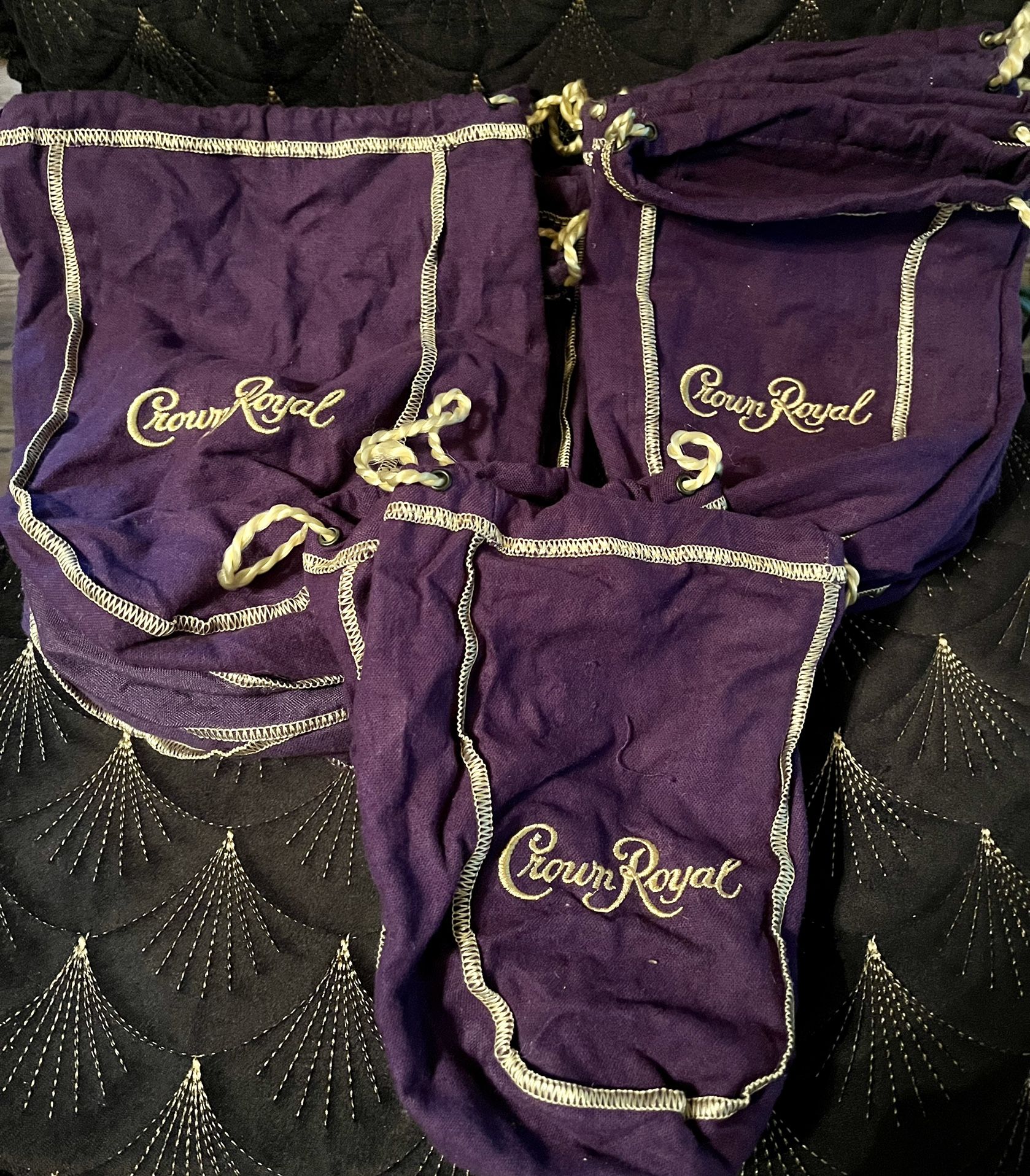 Purple Crown Royal Bags Lot Of 19