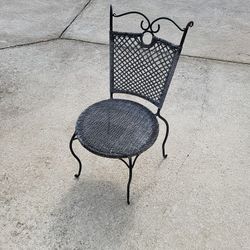 No Rips A Very Nice Old Metal  Chair 