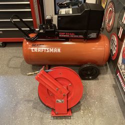 Air Compressor Craftsman + Lincoln Hose Reel
