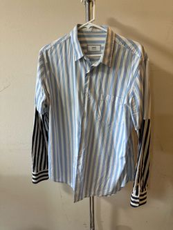 AMI Alexandre Mattiussi Striped Long-Sleeve Shirt