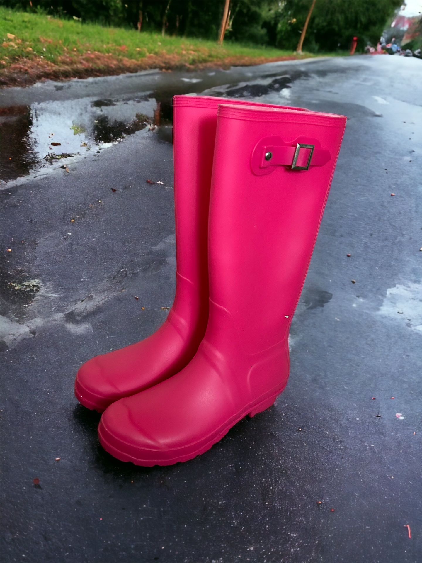 Pink Rain Boots 